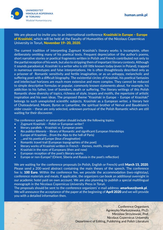 Plakat Krasiński w Europie EN